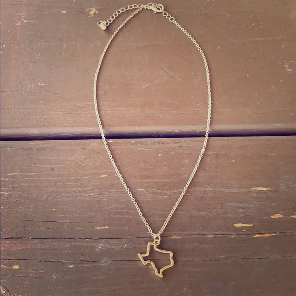 Gold Texas shape necklace